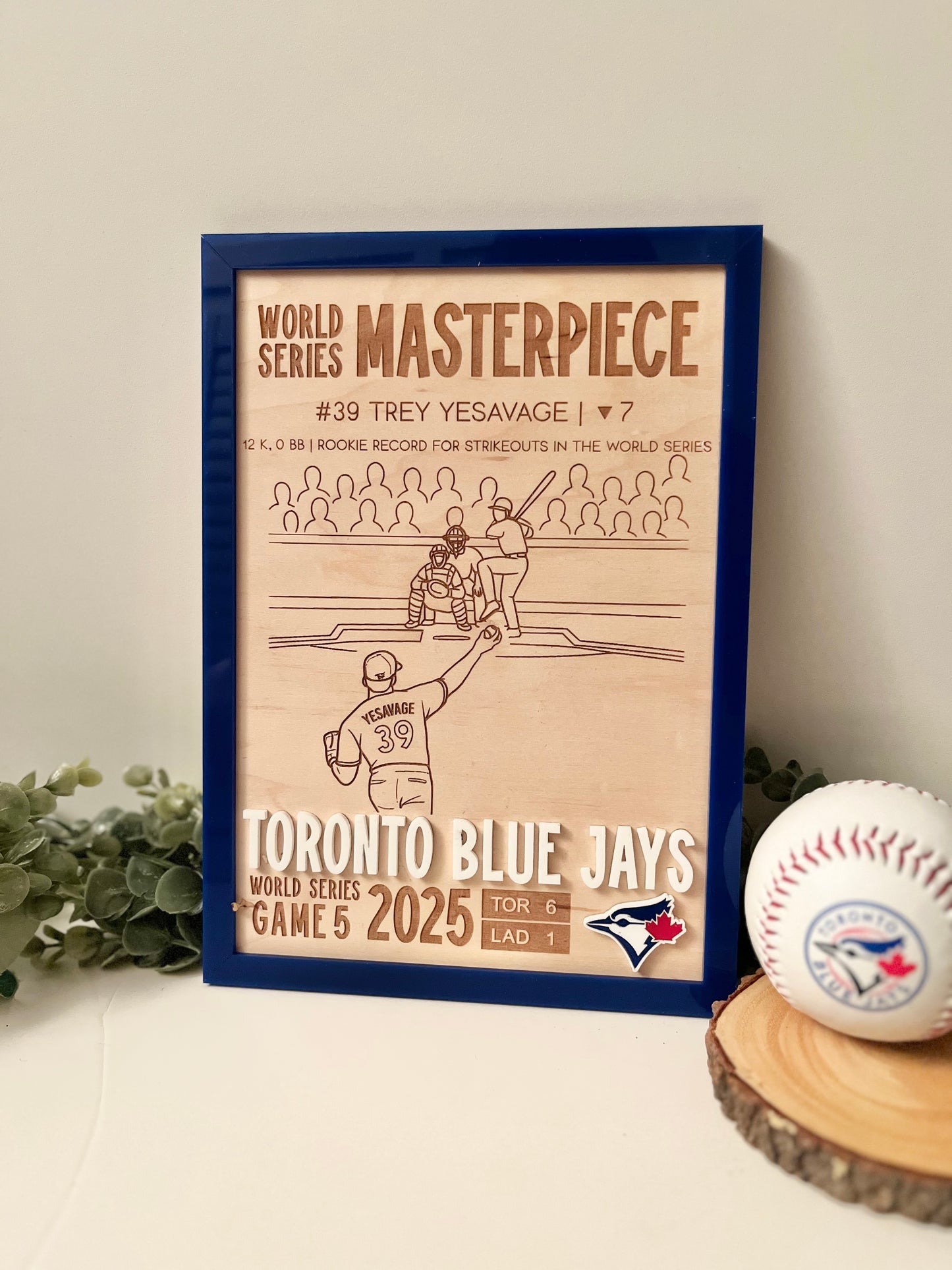 Toronto Blue Jays 2025 World Series Plaque - Game 5