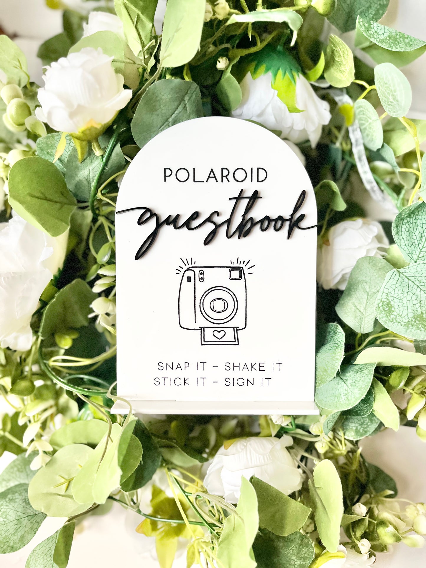 Polaroid Guestbook - 3D Table Sign