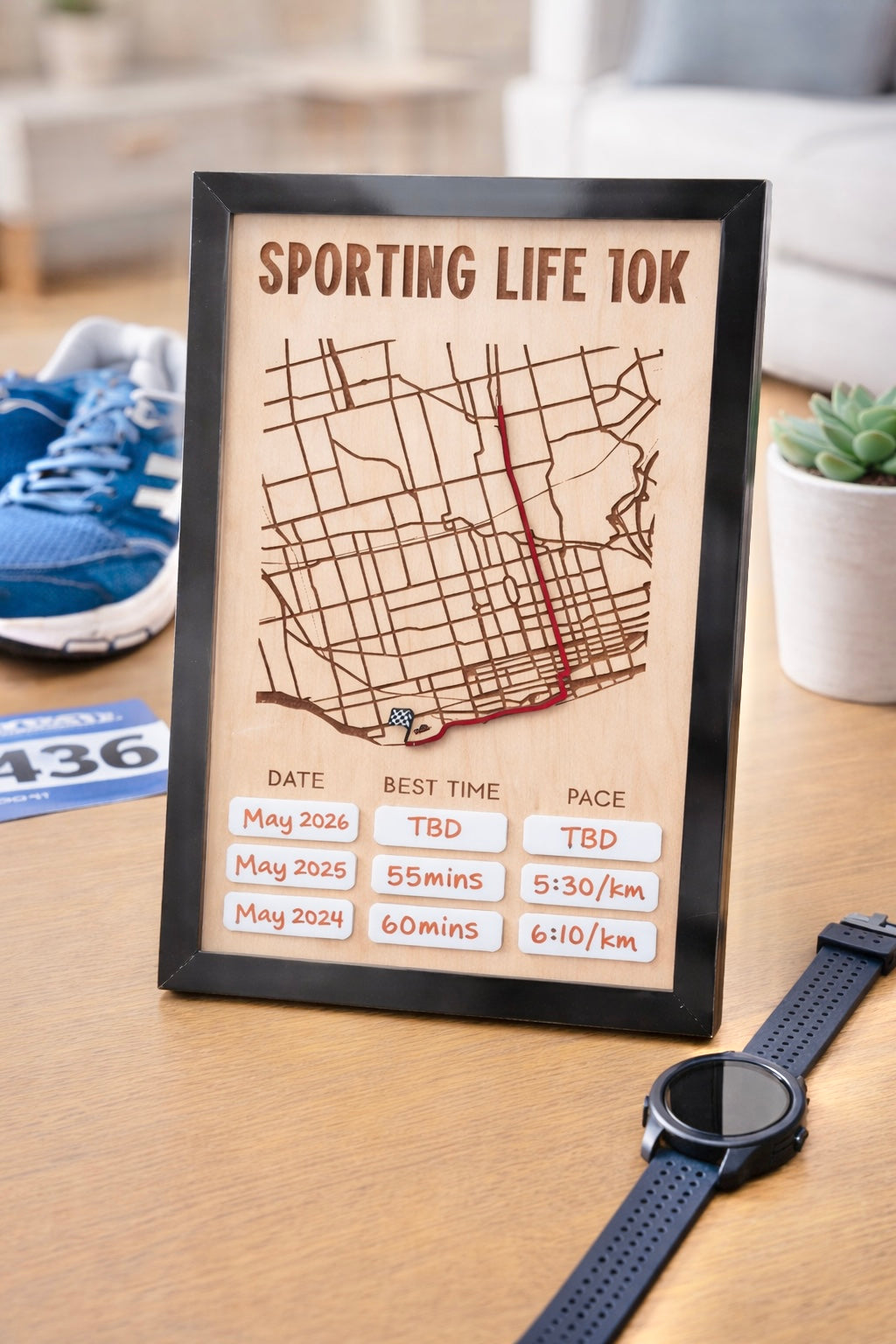 Running Route Map - Best Times