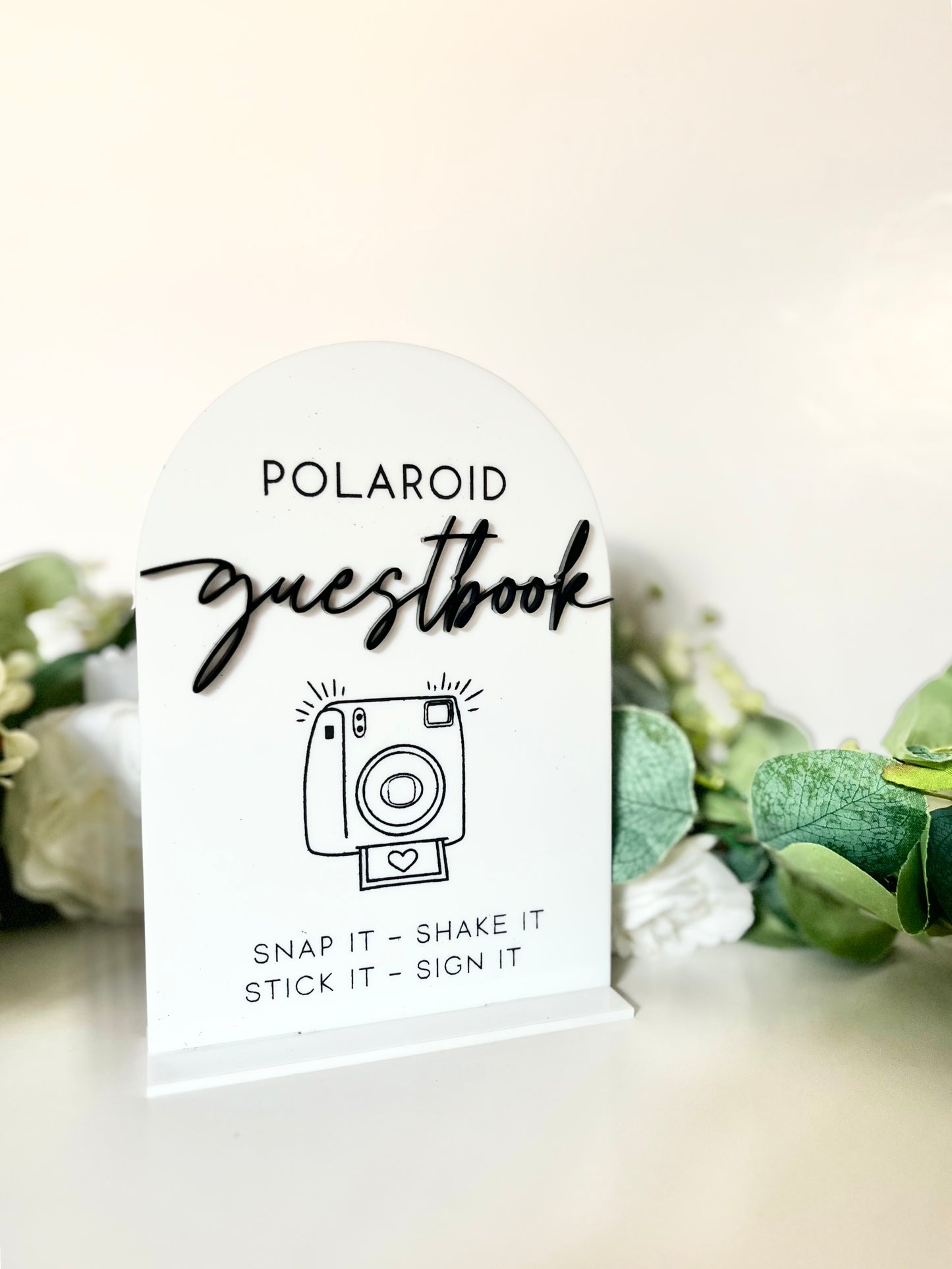 Polaroid Guestbook - 3D Table Sign