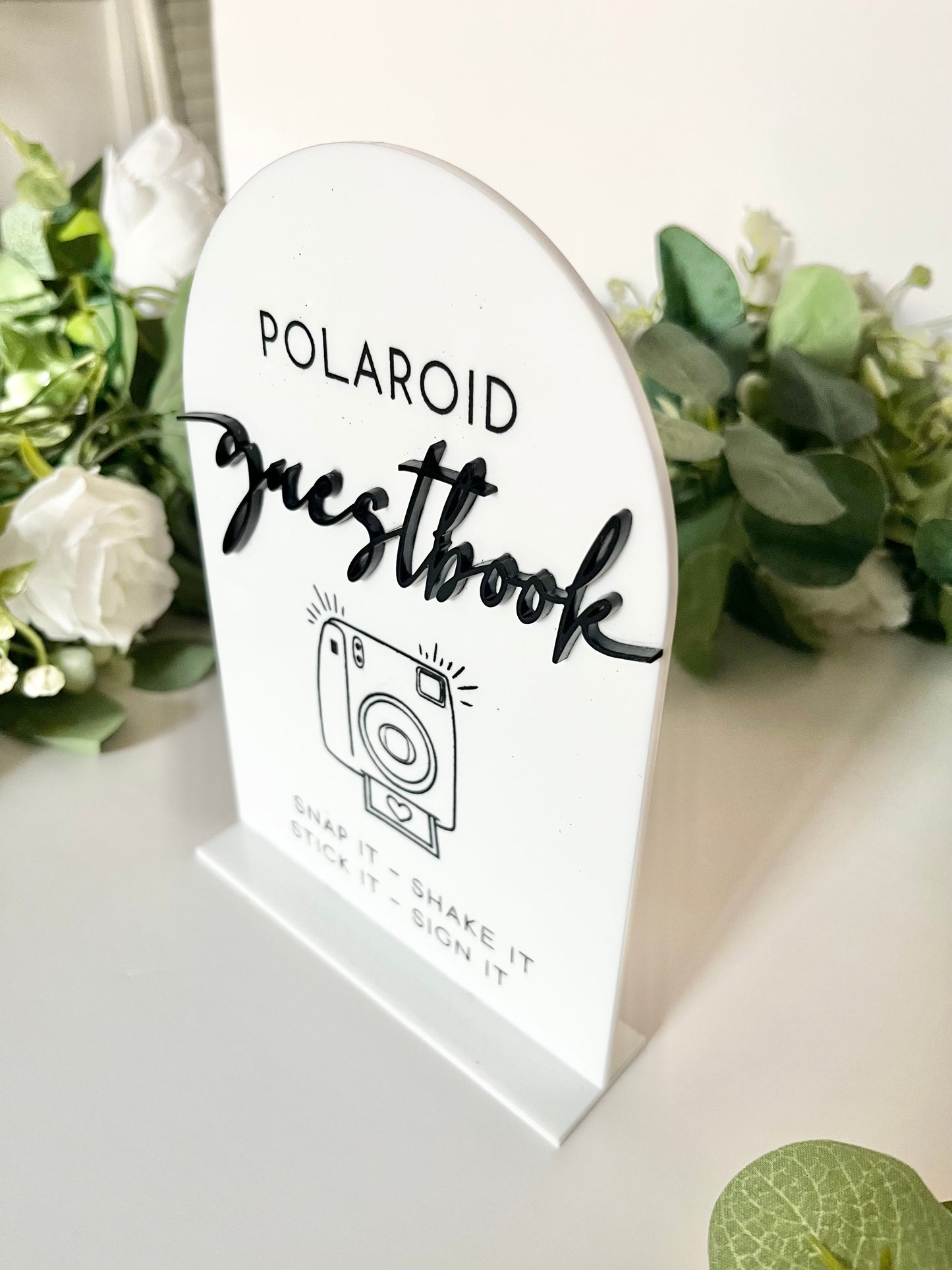 Polaroid Guestbook - 3D Table Sign