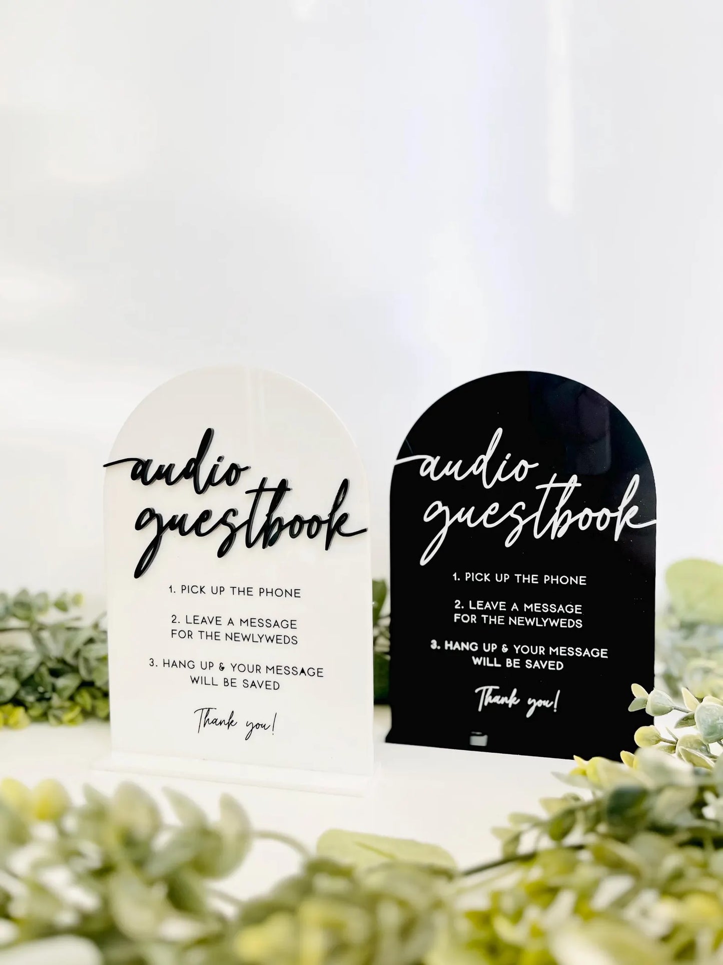 Audio Guestbook - 3D Table Sign