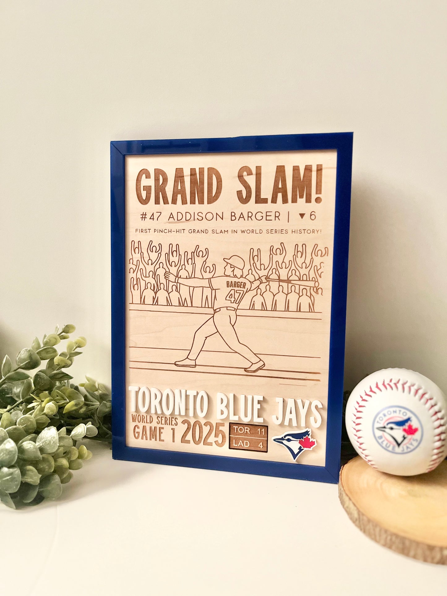 Toronto Blue Jays 2025 World Series Plaque - Game 1