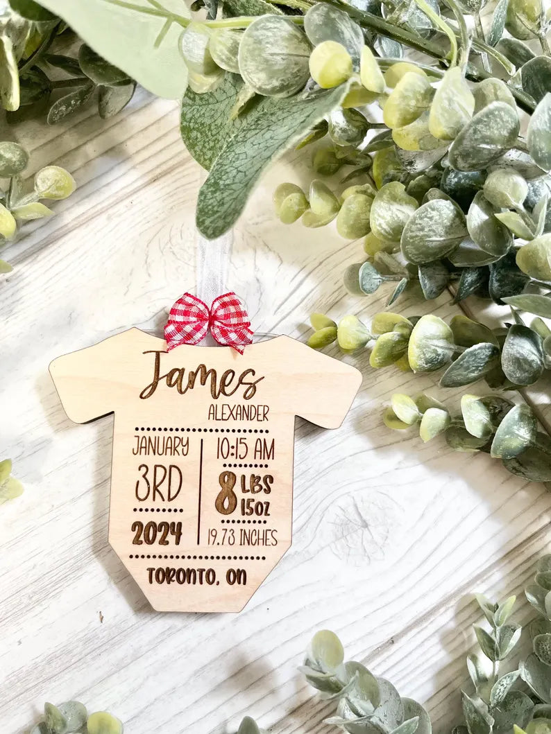 Baby Birth Stat Ornament - Shirt