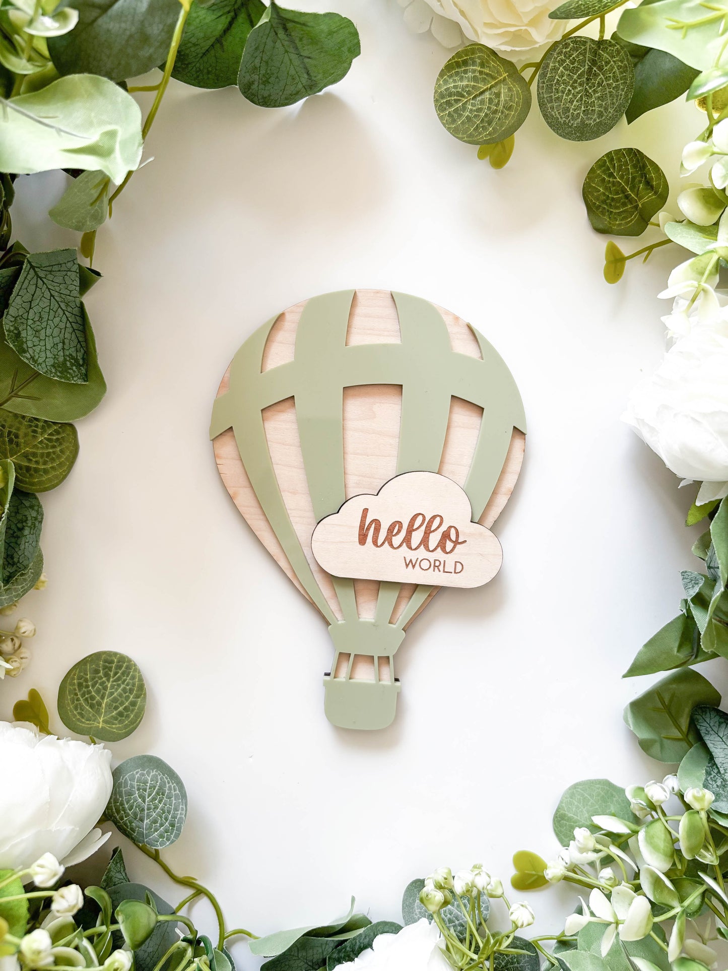 Baby Milestones Hot Air Balloon - Clouds