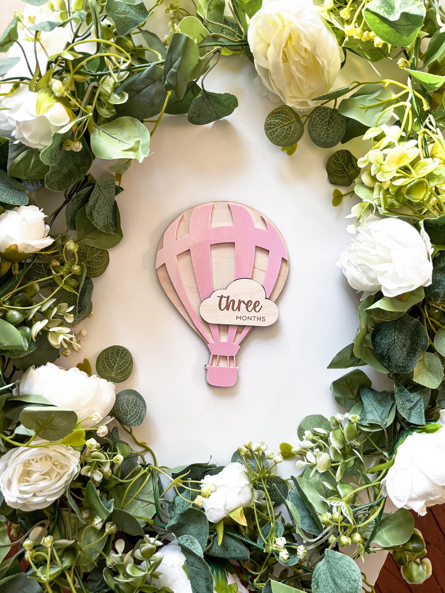 Baby Milestones Hot Air Balloon - Clouds