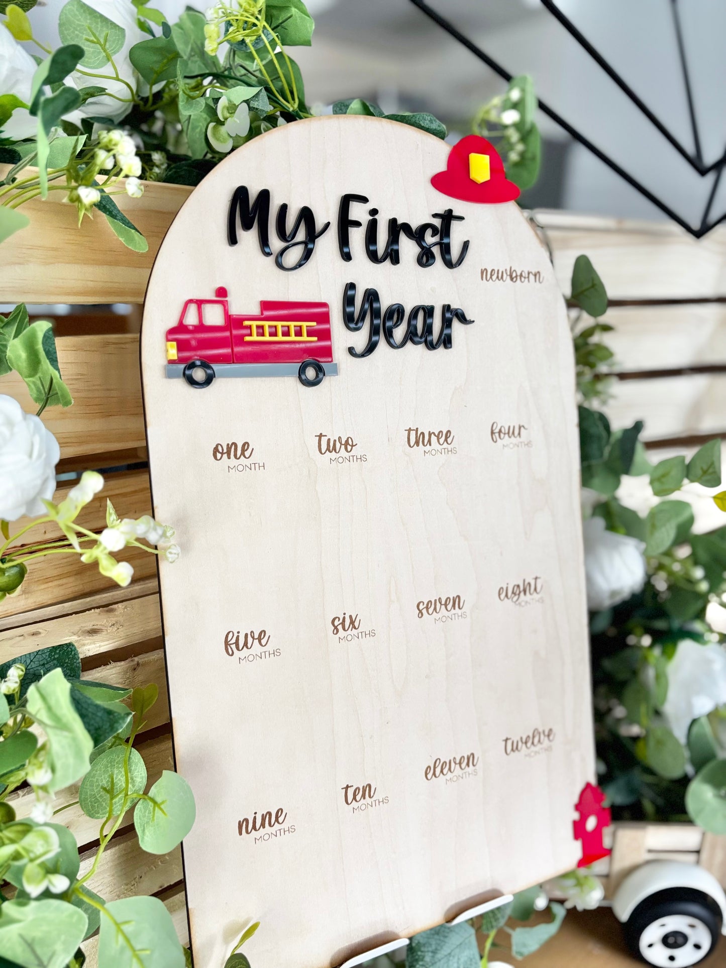 First Year Milestone Board - Firetruck