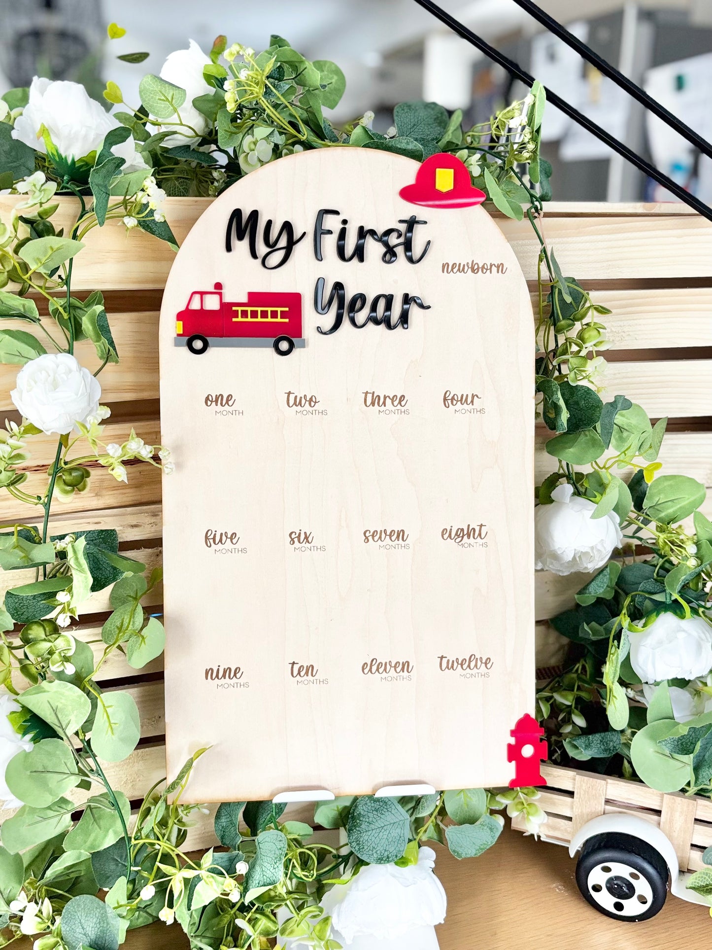 First Year Milestone Board - Firetruck