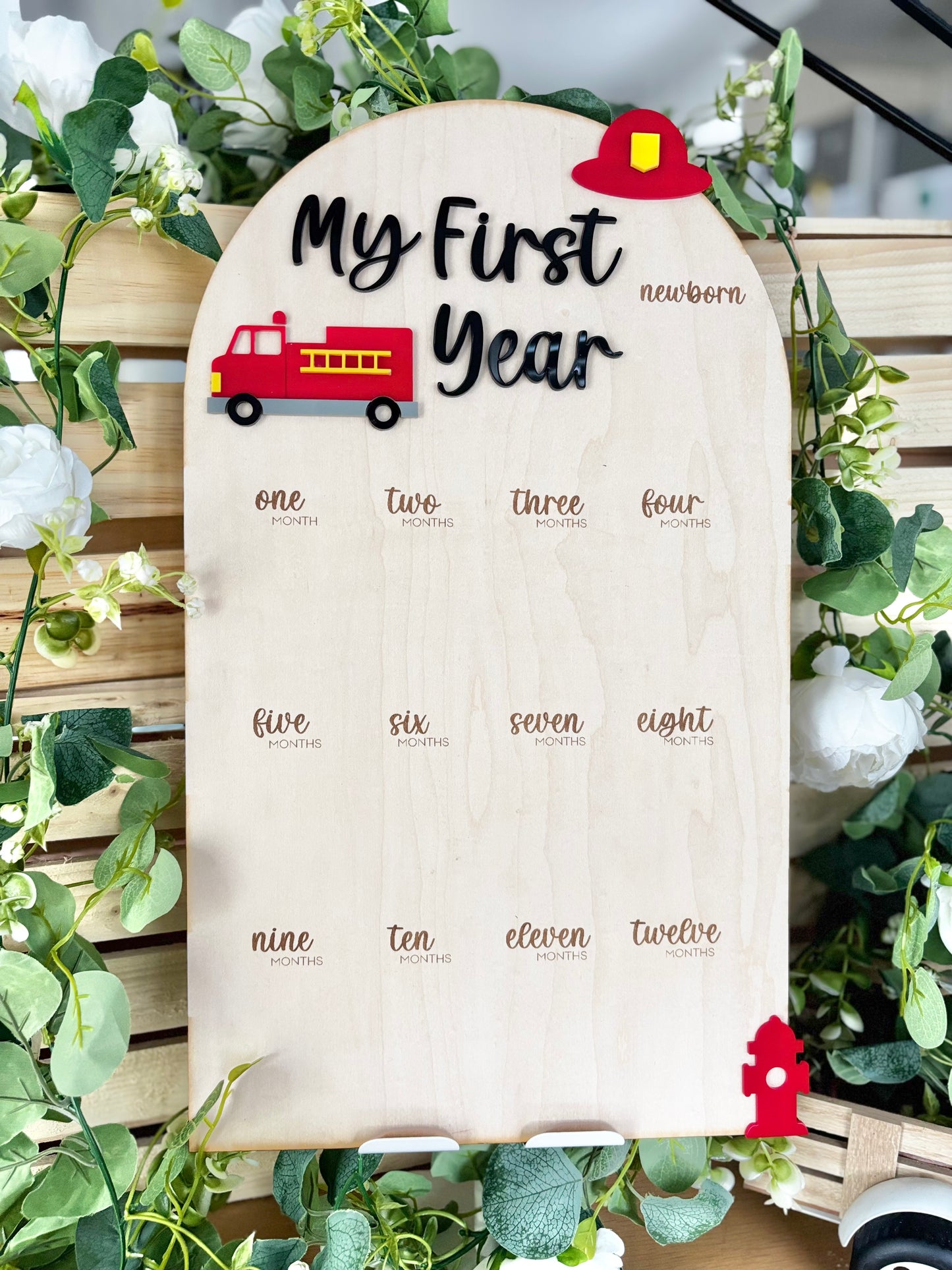 First Year Milestone Board - Firetruck