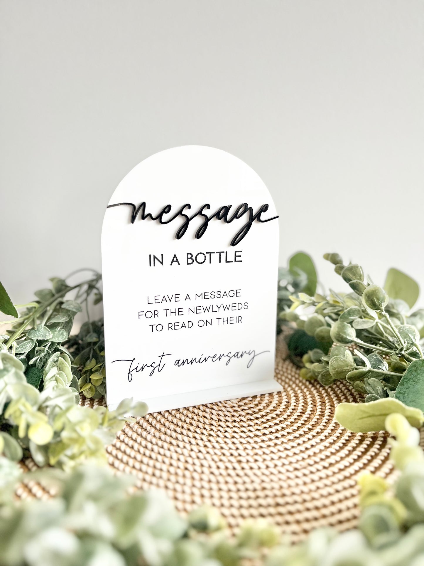 Message In A Bottle - 3D Table Sign
