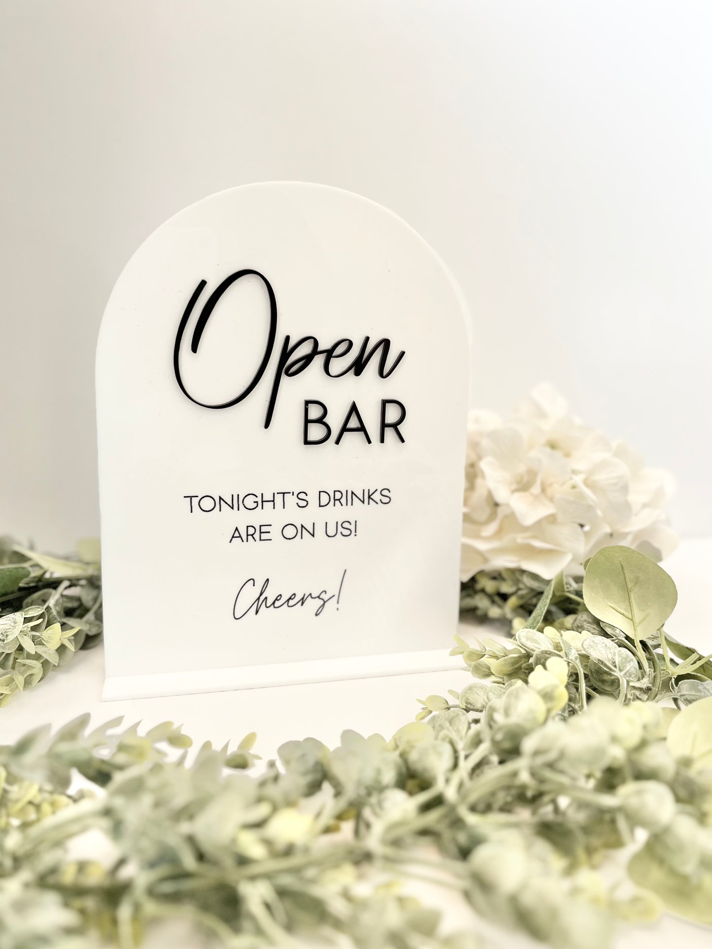 Open Bar - 3D Table Sign