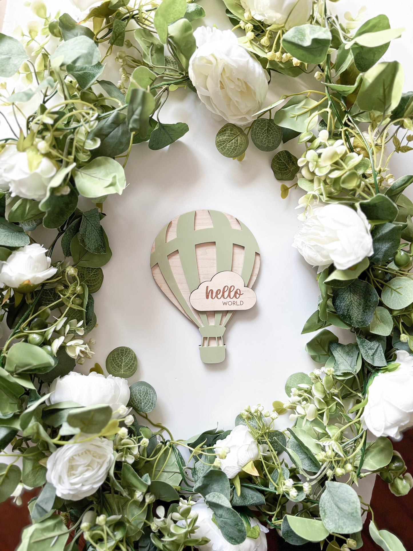 Baby Milestones Hot Air Balloon - Clouds