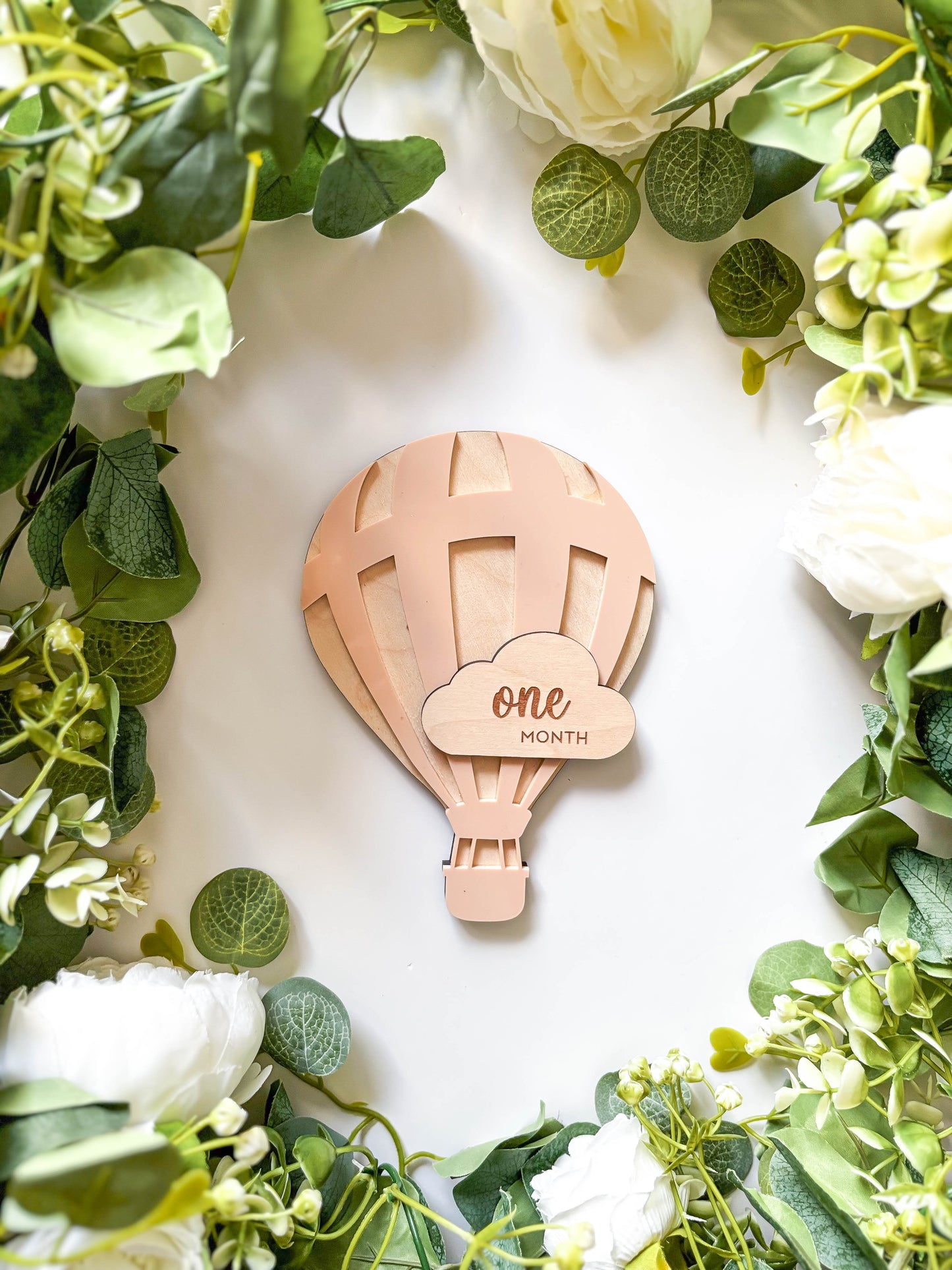 Baby Milestones Hot Air Balloon - Clouds