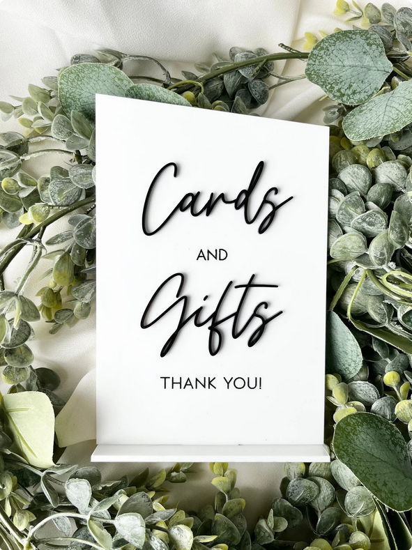 Cards and Gifts - 3D Table Sign