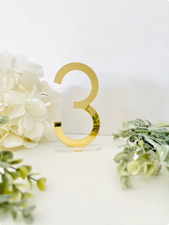 Acrylic Table Numbers - Digits