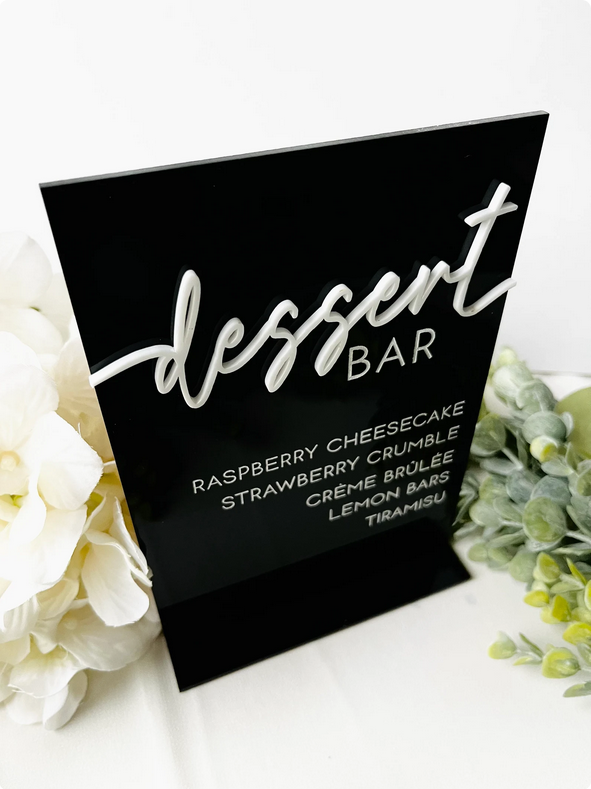 Dessert Bar - 3D Table Sign