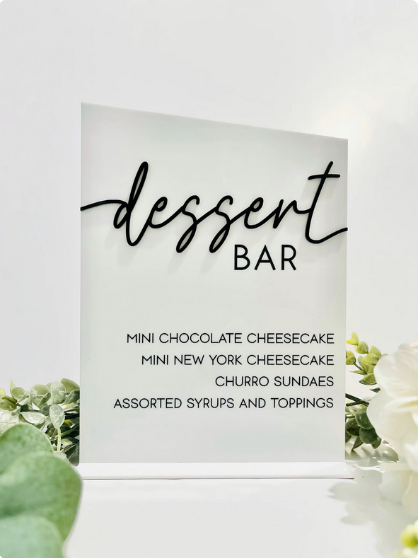 Dessert Bar - 3D Table Sign