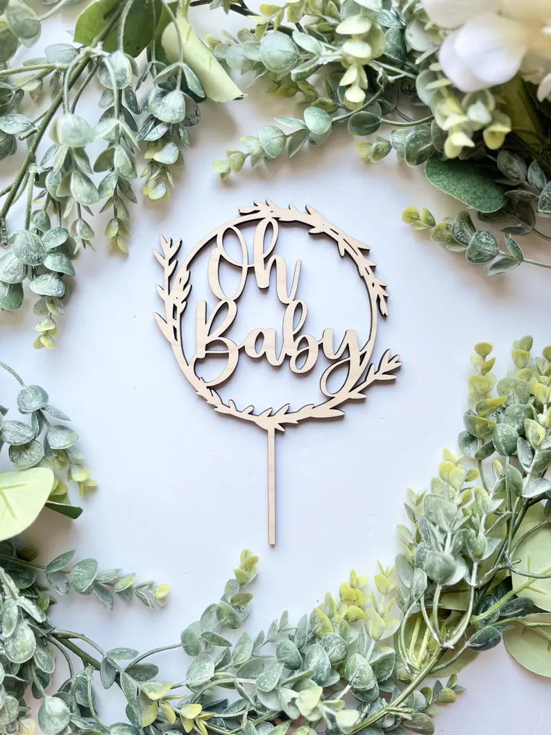 "Oh Baby" Cake Topper