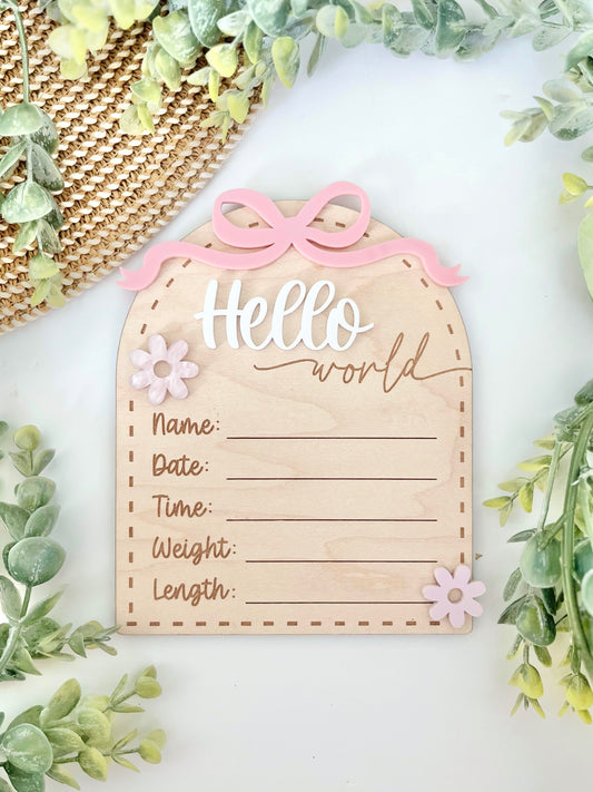 Hello World Birth Stats - Bow