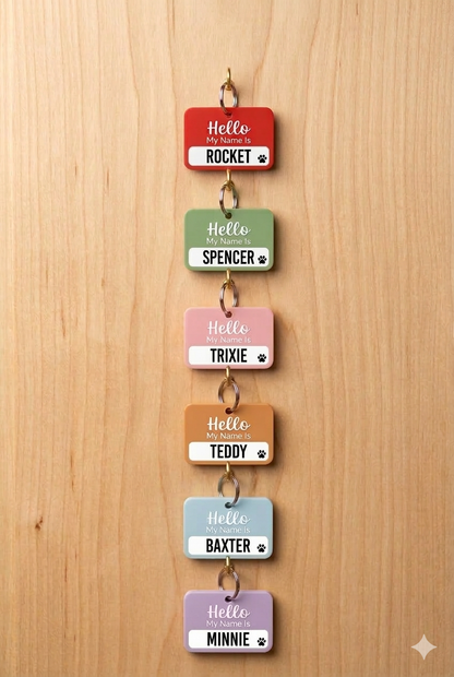 Pet ID Tags - "Hello My Name Is"