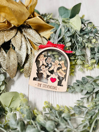 Family Shaker Ornament - Arch