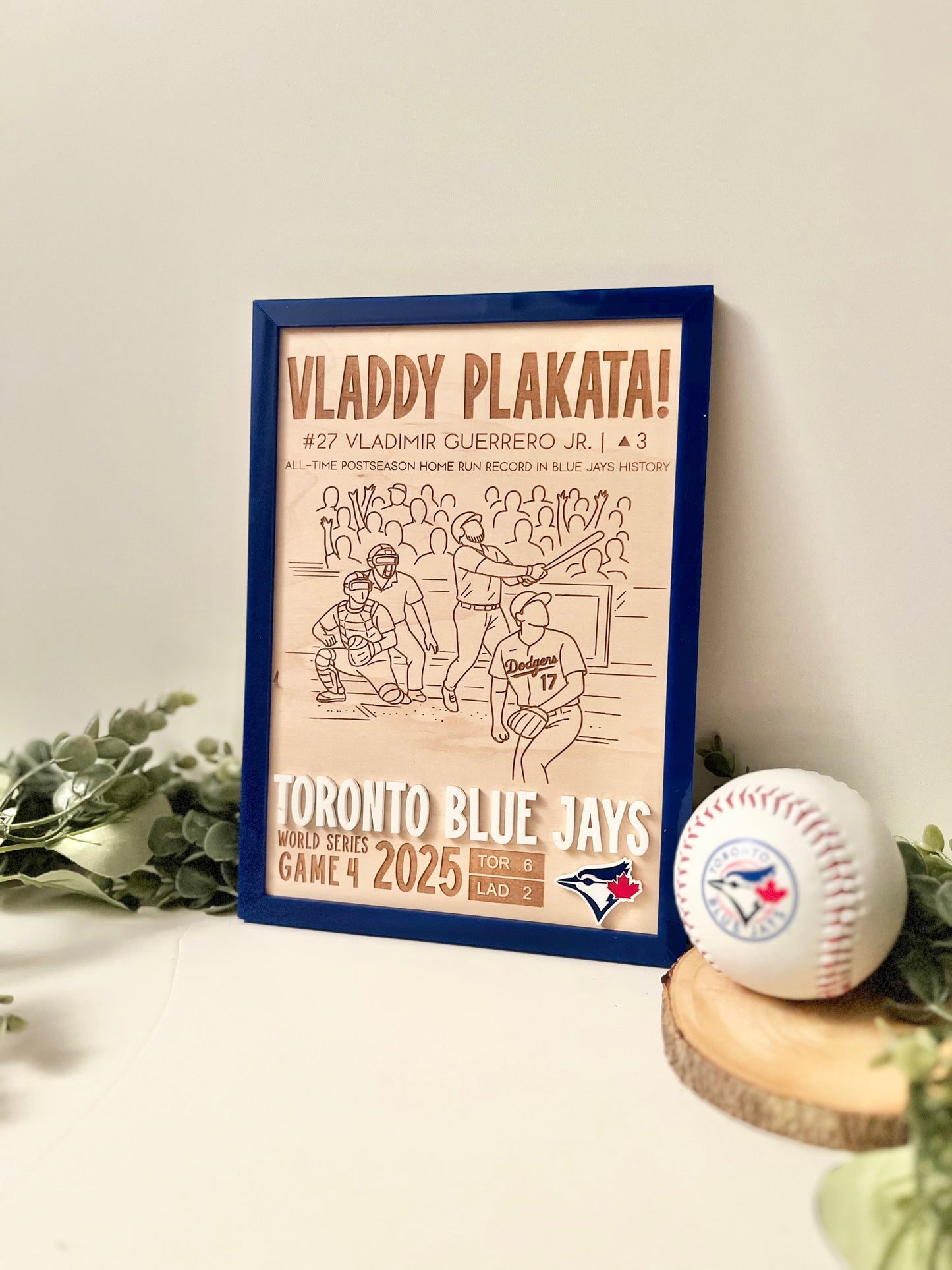 Toronto Blue Jays 2025 World Series Plaque - Game 4