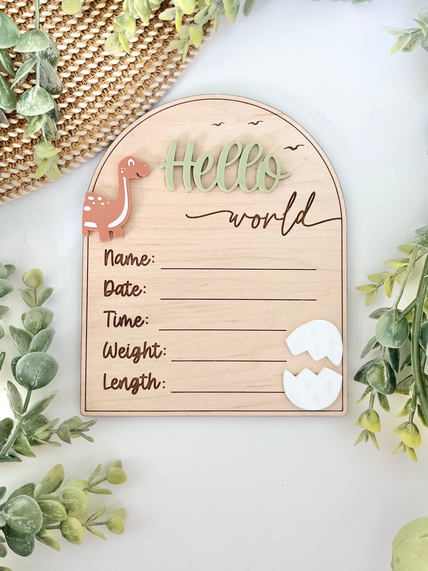 Hello World Birth Stats - Dinosaur