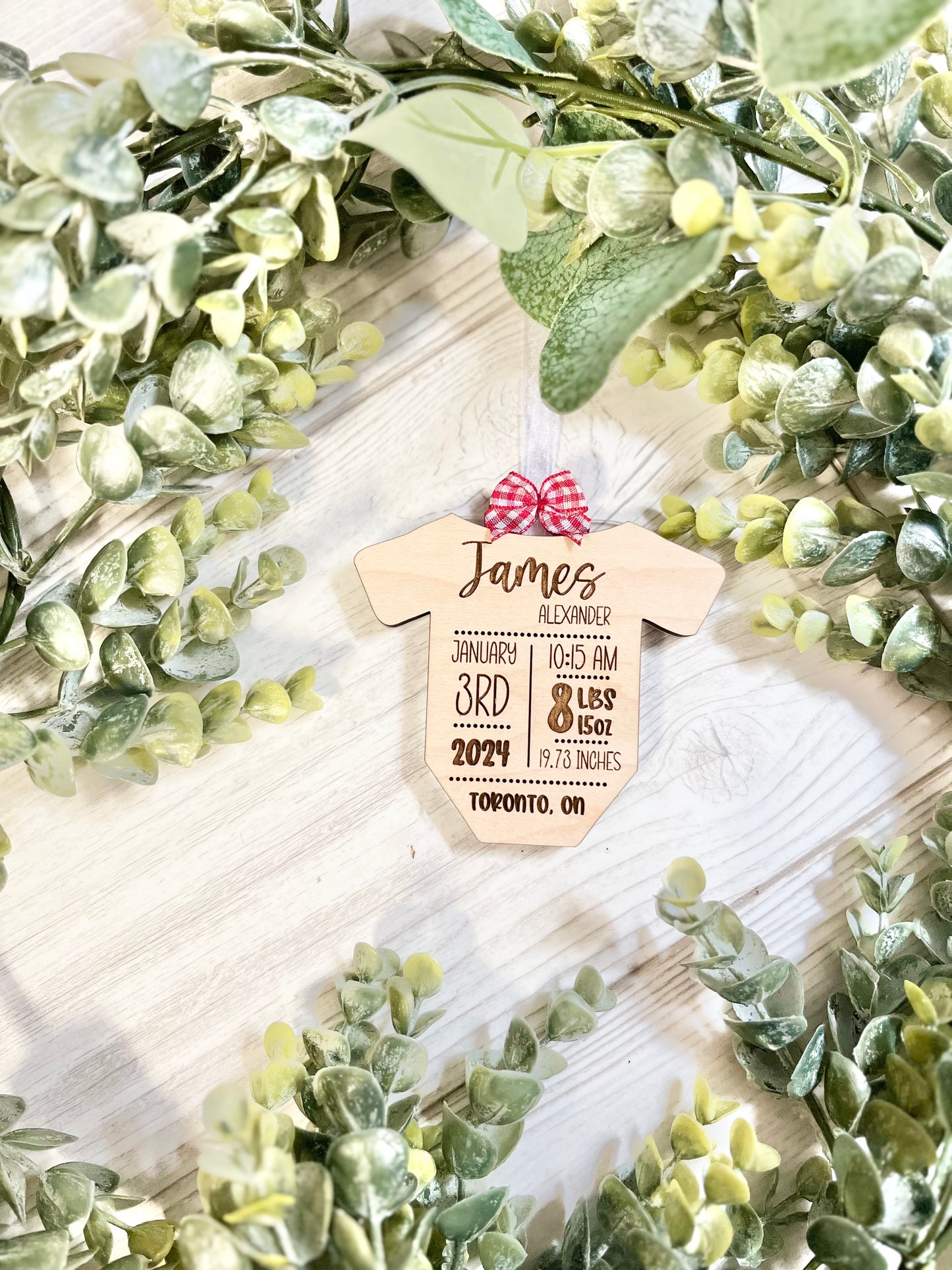 Baby Birth Stat Ornament - Shirt