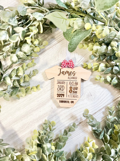 Baby Birth Stat Ornament - Shirt