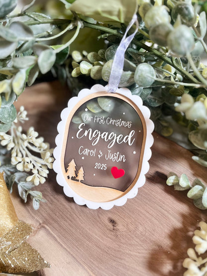 Our First Christmas Engaged Ornament