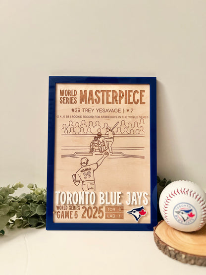 Toronto Blue Jays 2025 World Series Plaque - Game 5