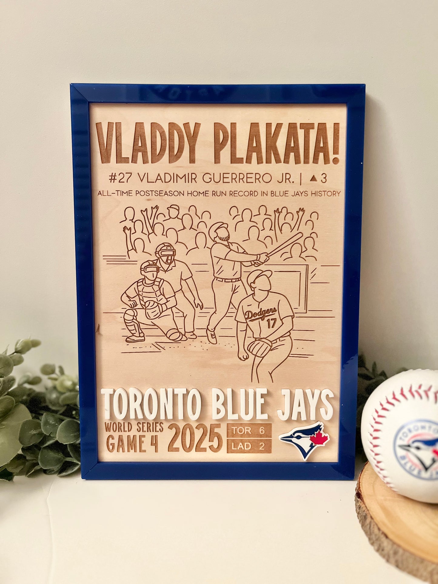 Toronto Blue Jays 2025 World Series Plaque - Game 4