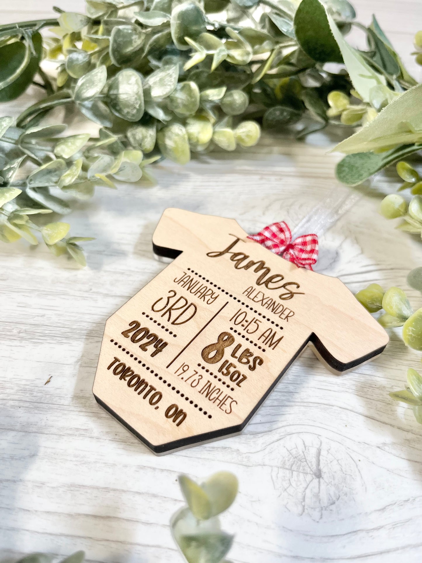 Baby Birth Stat Ornament - Shirt