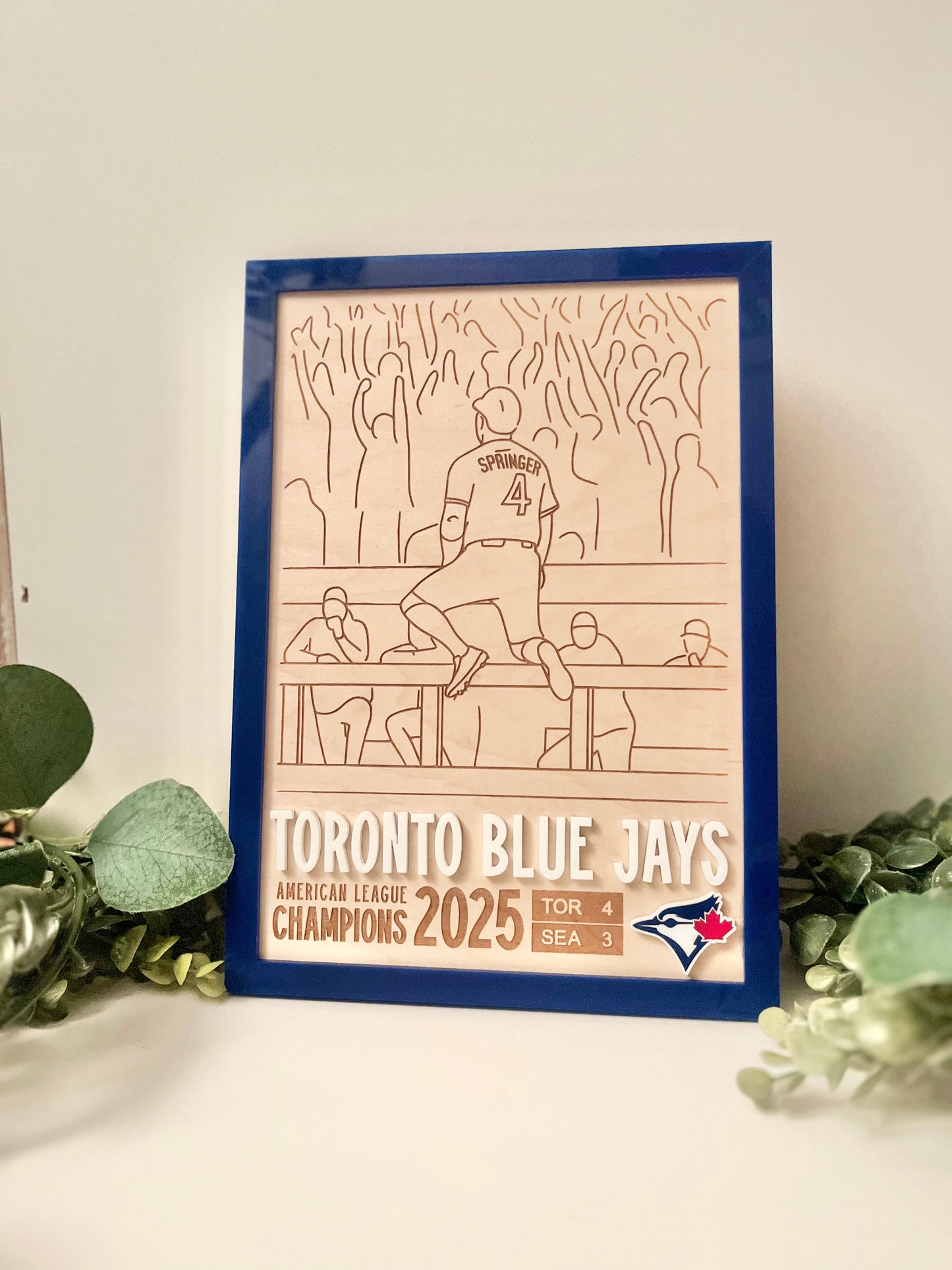 Toronto Blue Jays 2025 Champions Plaque - Springer