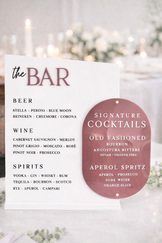 Bar Menu (Double) - 3D Bar Sign