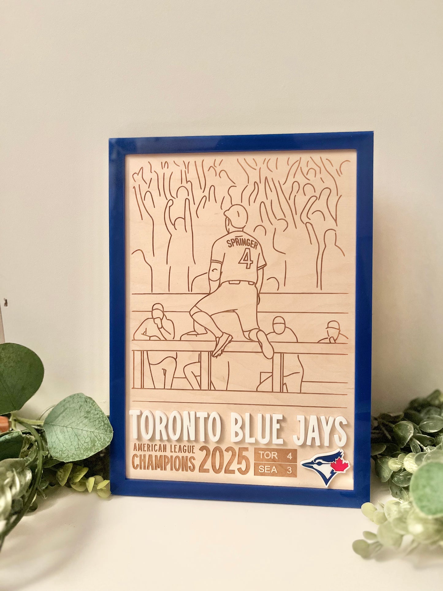 Toronto Blue Jays 2025 Champions Plaque - Springer