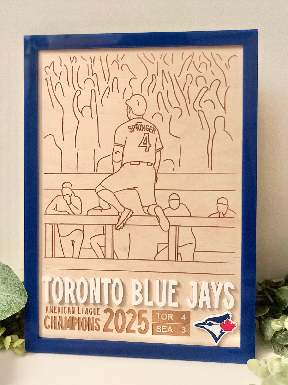 Northern Springer Toronto Blue Jays 2025 Champions Plaque - Springer – Northern Oaks Shop