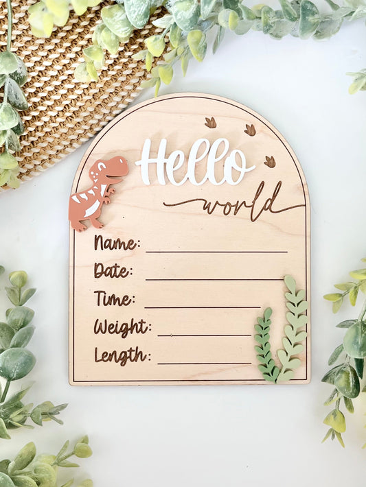 Hello World Birth Stats - Dinosaur