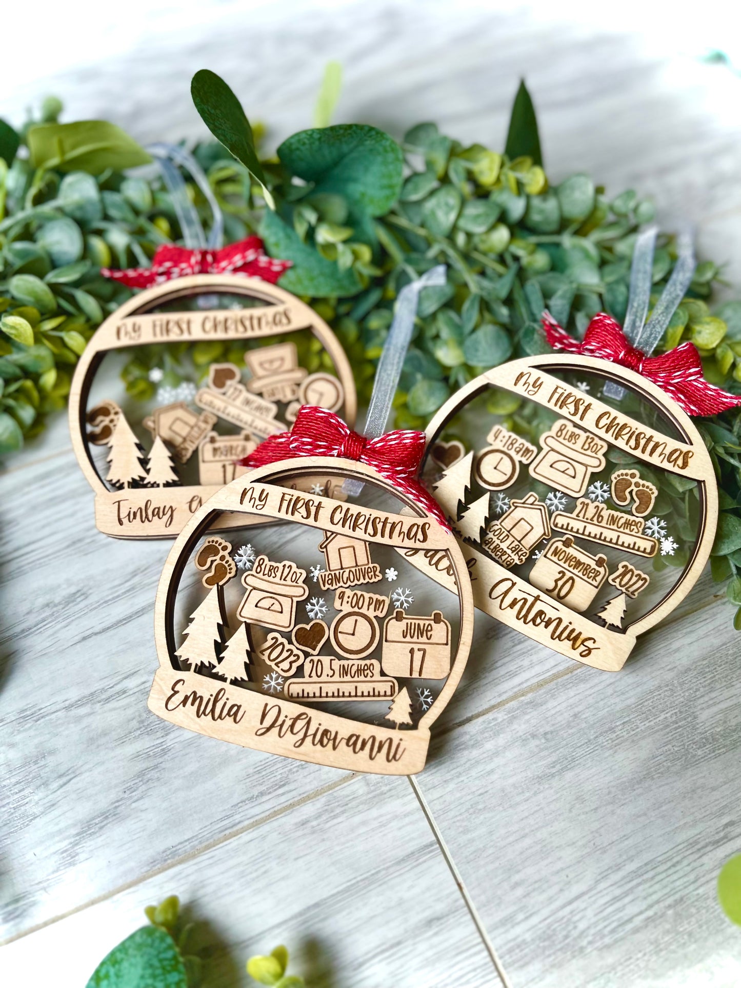 Baby Shaker Ornament - Snow Globe