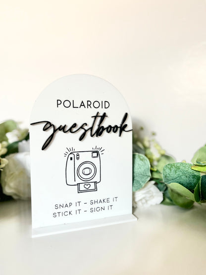 Polaroid Guestbook - 3D Table Sign