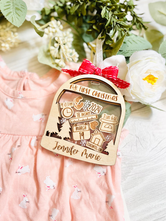 Baby Shaker Ornament - Arch