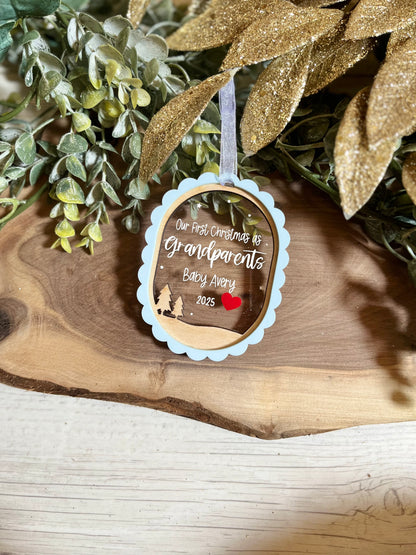 Our First Christmas As Grandparents Ornament