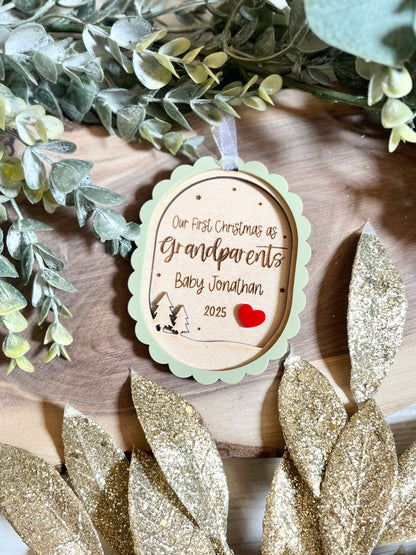 Our First Christmas As Grandparents Ornament