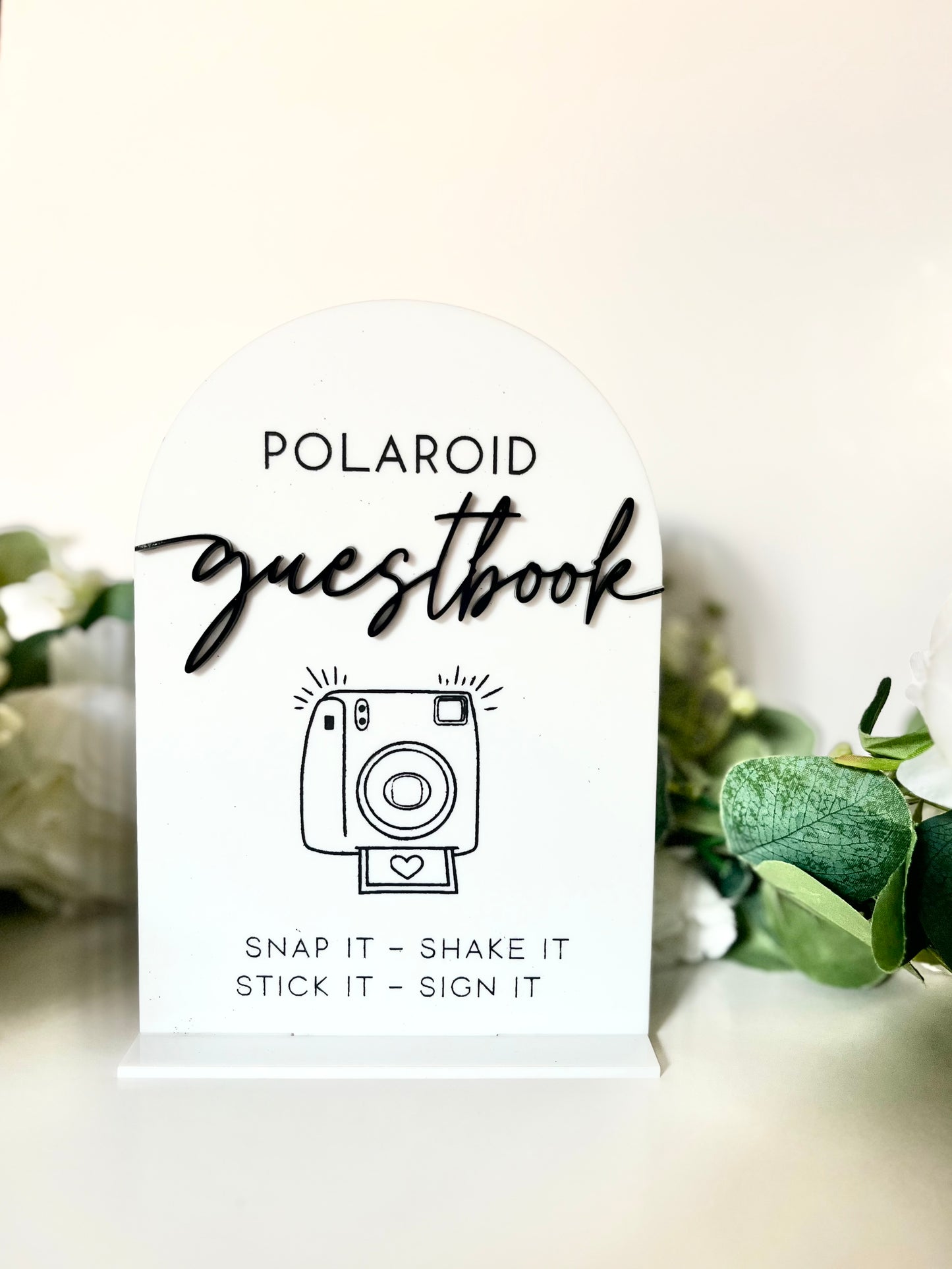 Polaroid Guestbook - 3D Table Sign
