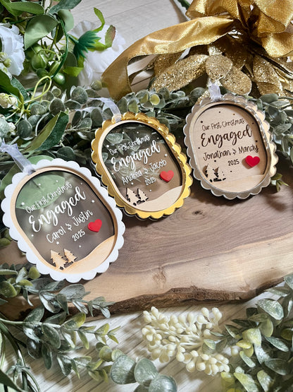 Our First Christmas Engaged Ornament