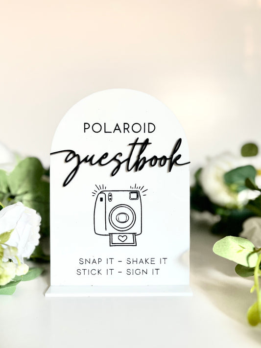 Polaroid Guestbook - 3D Table Sign