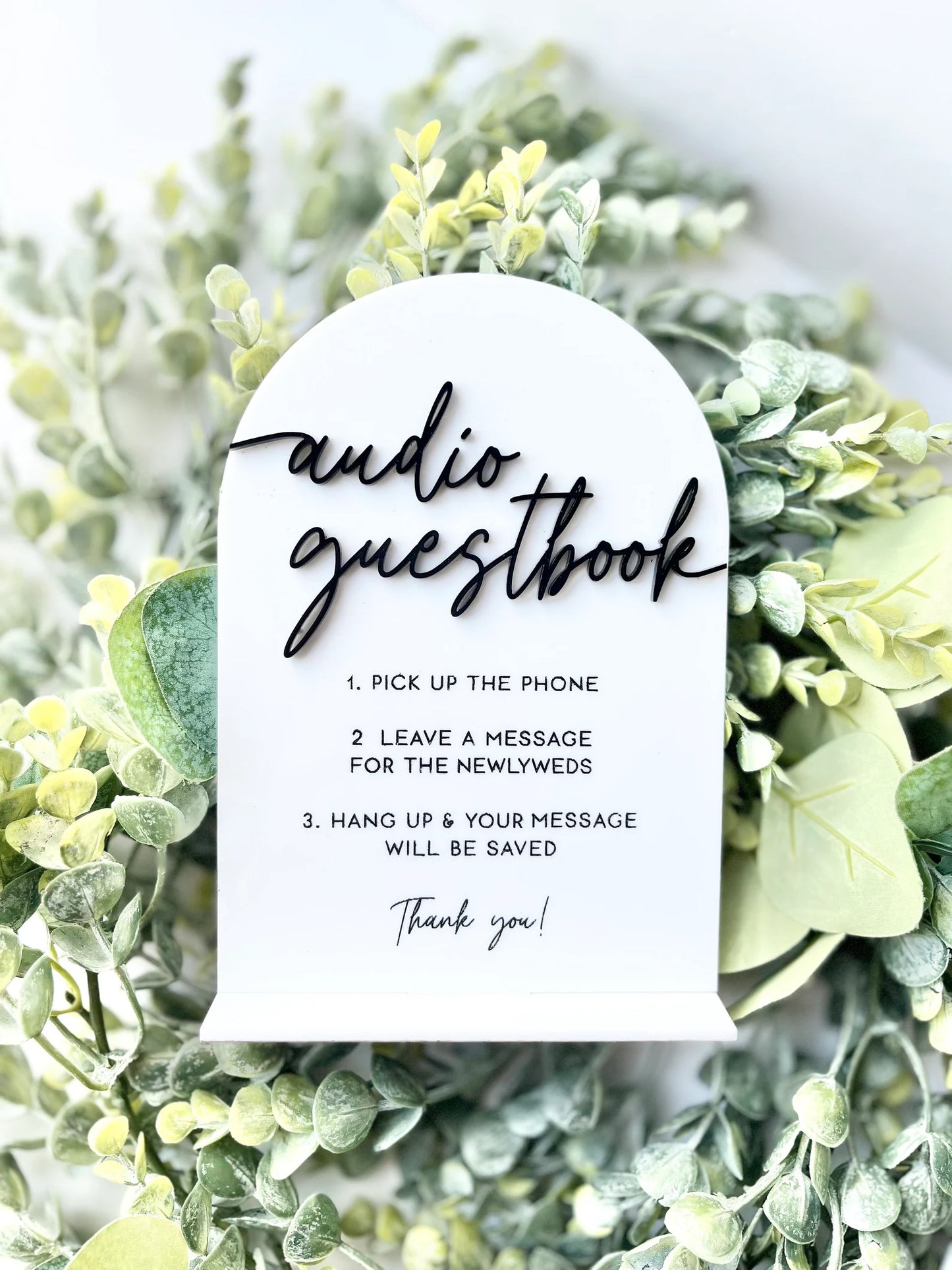 Audio Guestbook - 3D Table Sign