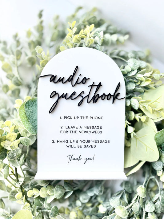 Audio Guestbook - 3D Table Sign