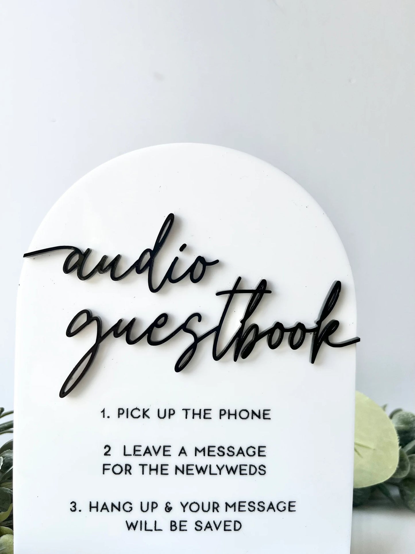 Audio Guestbook - 3D Table Sign