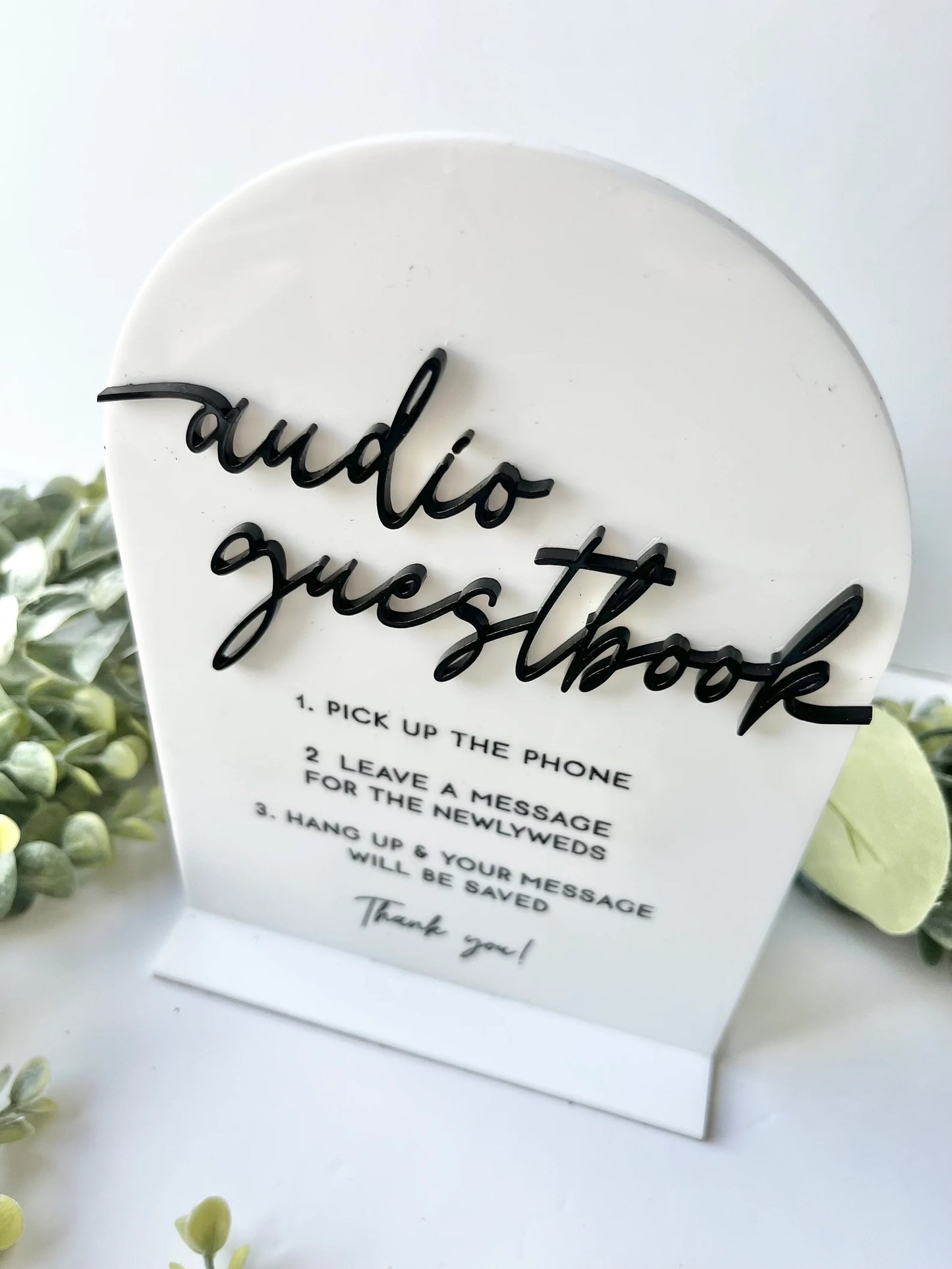 Audio Guestbook - 3D Table Sign